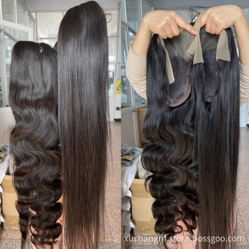 Free sample Lace Frontal Wig Brazilian Straight Human Hair Lace Front Wigs Pre Plucked With Baby Hair 150% 180% Density wigs